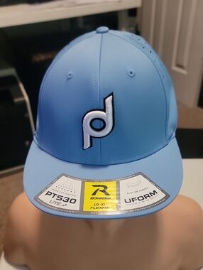 Richardson Light Blue Performance Baseball Cap with Logo